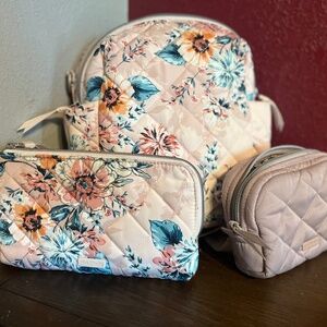 Vera Bradley Small Backpack and  cosmetic bag